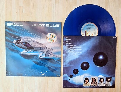 Disque vinyle space just - just, blue