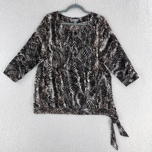 Brown animal print shirt - animal,