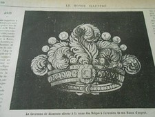 Gravure 1878 - La couronne de