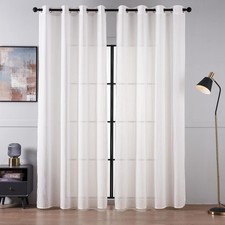 Rideau Voilage Blanc à Motif