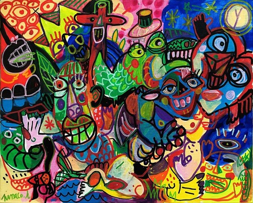 Toto pissaco acrylique sur - pissaco,