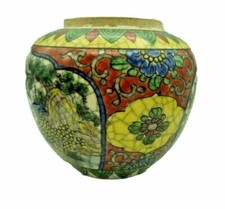Vase ancien faience de chine  VASE CHINOIS   signature manuscrite rouge