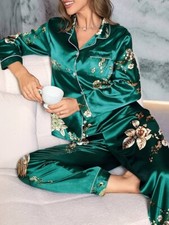 Pyjama Femme Satin Floral 2