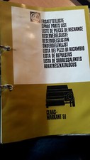 Claas presse MARKANT 51 : catalogue pièces 1985 abimé