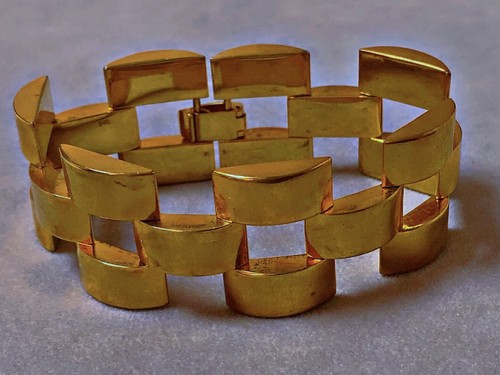 Gourmette bracelet plaqué - gourmette, or