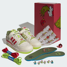 Adidas Originals Forum Low X The Grinch En Blanc Et Rouge UK 10 - EUR 44 2/3