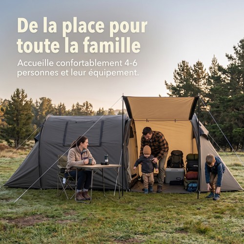 Tente familiale tunnel - , 4