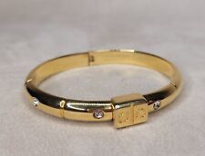 Charles Jourdan Bracelet Jonc VINTAGE Doré Et Strass Tres Elegant 