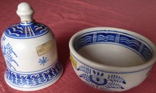 cloche et pot assorti, la Menora Talavera, signés.