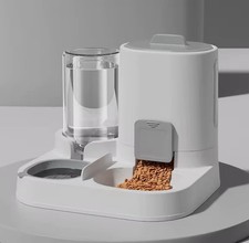 Distributeur de croquettes pour chat automatique avec réservoir à eau