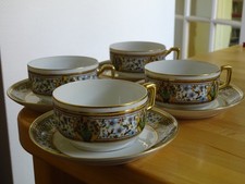 LIMOGES 4 ANCIENNES TASSE A CAFE OU THE PORCELAINE MANUFACTURE LEGRAND  1920