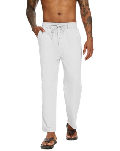Pantalon yoga homme lin - yoga,
