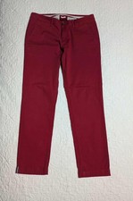 Pantalon chino rouge foncé coton élasthanne T42 (4508044)