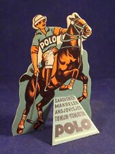 Ancienne publicité papier cartonnée sardines maquereaux POLO cheval années 30