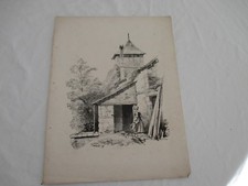 XIXe Lithographie gravure 31 X