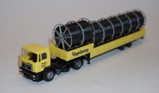 HERPA MAN 19-372 + semi-remorque surbaissée "Vogelsang" avec tourets HO 1/87