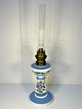 Lampe PÉTROLE ANCIENNE EN VERRE opaline XIXème