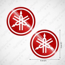 2 Stickers YAMAHA 5 cm ROUGE