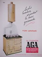PUBLICITE LA CUISINIERE AGA FONDERIES DE ROSIERES DE 1951 FRENCH AD PUB VINTAGE