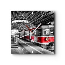 Horloge murale en verre