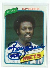 Ray Burris Signed 1980 Topps