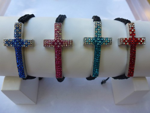 Sideways cross bracelets with - bracelets,