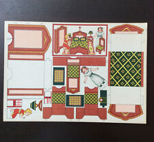 Jeu Planche de Découpage en Carton - La Chambre - 50's - Bedroom Paper Toy