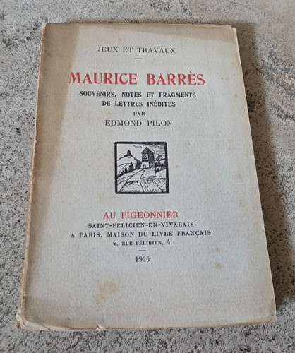 Maurice barrès souvenirs - maurice, barrès,
