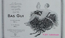 PUBLICITE LES BAS GUI EN SOIE NATURELLE FIL D'ECOSSE LINGERIE DE 1932 FRENCH AD