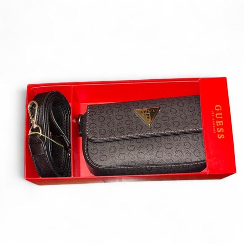Gray guess monogram crossbody - gray,