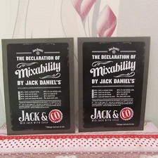 2 plaques murale en tôle Jack Daniel's & Co
