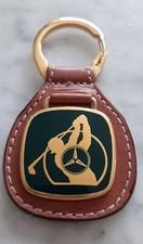 Porte-clés MERCEDES BENZ  - NEUF - Collection - Cuir marron clair Boucle dorée -