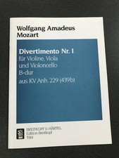 ◆◇Violon/Alto/Violoncelle Partitions/Mozart Divertimento No.1 KV Anh.229...
