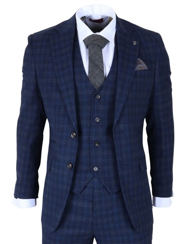 Homme bleu marine carreaux - marine, à