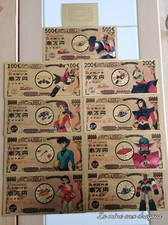 Lot Billet Goldorak OR Collector Gold card carte Goodies Ticket UFO Banknote