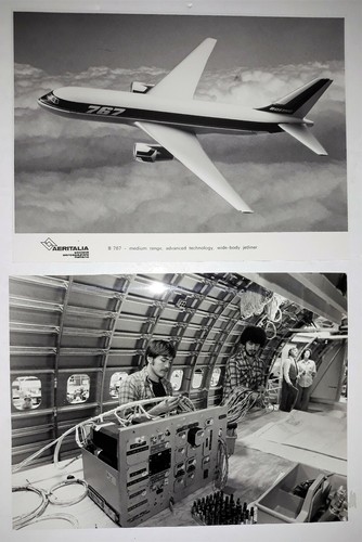Deux photos boing - -, avion