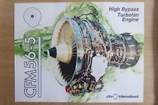 1986 DOCUMENT RECTO VERSO SNECMA GE CFM CFM56-5 TURBOFAN ENGINE AIRBUS A320 A340