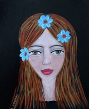 Tableau Peinture Portrait Sur Toile Lasserre Côté AKOUN 