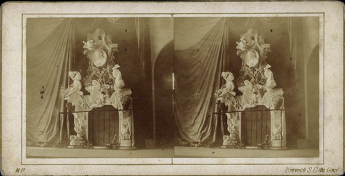 Manteau cheminée décoré - manteau,