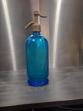 Rare Siphon Bleu Ancien Agde