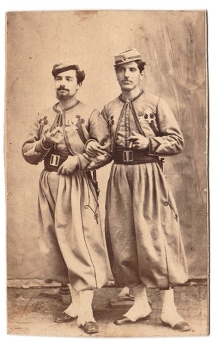 Deux zouaves pontificaux avec - zouaves,