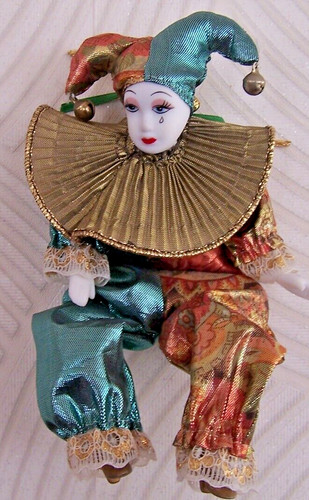 Pierrot arlequin poupee - pierrot,