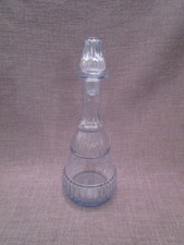Carafe a liqueur ancienne en verre bleu
