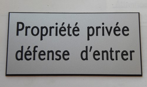 Plaque gravée propriete - plaque,