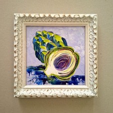 Artichoke painting impasto - painting, oil