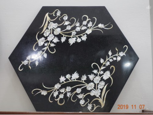 Black marble table top - black,