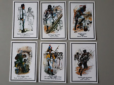 6 cartes uniformes de la Grande Armée Napoléon Premier