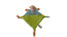 Doudou plat Tigrou Disney bleu vert 33 cm