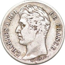 S4524 Rare 1/2 Franc Charles X