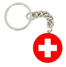 Porte clé badge drapeau SUISSE CROIX BERNE FOOT personnalisé cadeau